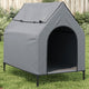 Vidaxl chien loft tissu oxford et acier gris clair