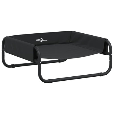 Lit pour chien Vidaxl surélevé en tissu oxford et acier, anthracite