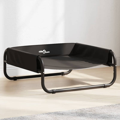 Lit pour chien Vidaxl surélevé en tissu oxford et acier, anthracite