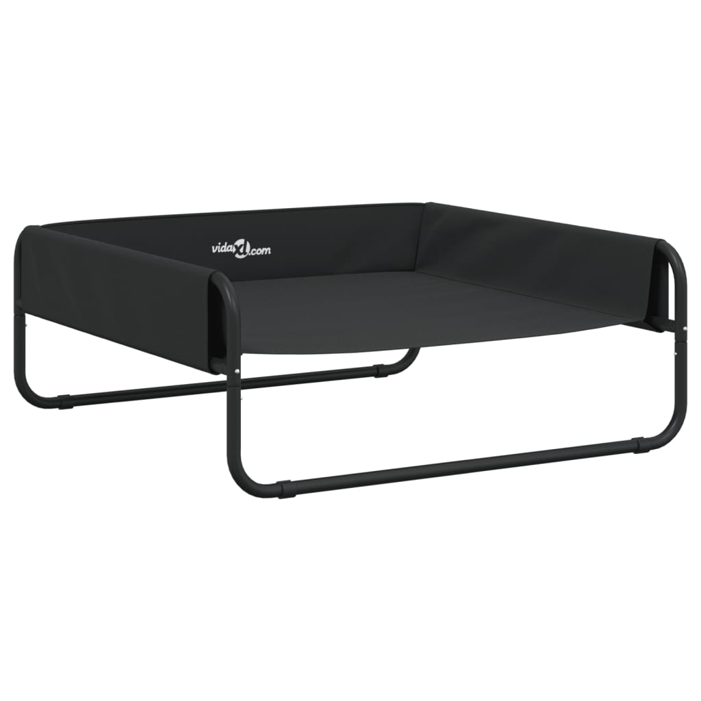 Lit pour chien Vidaxl surélevé en tissu oxford et acier, anthracite