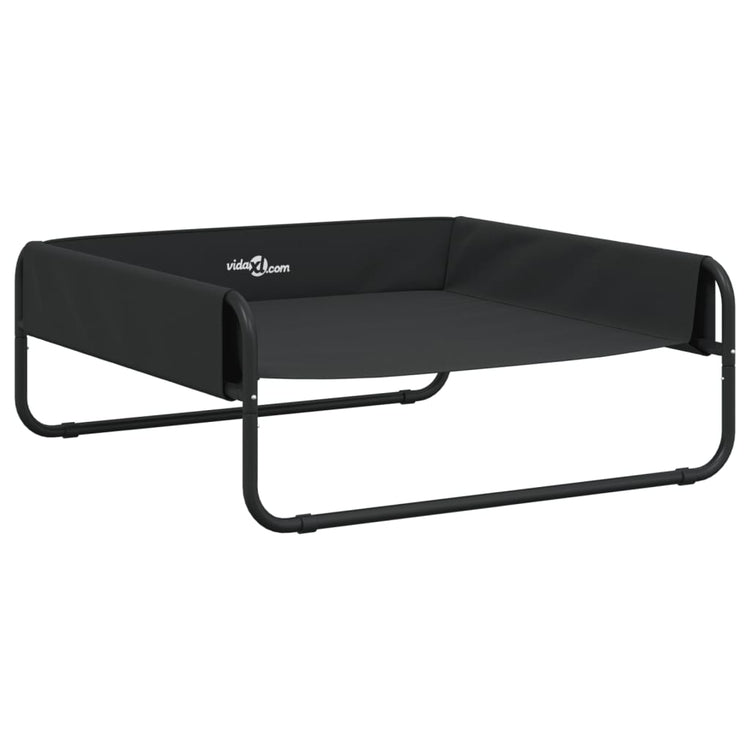 Lit pour chien Vidaxl surélevé en tissu oxford et acier, anthracite