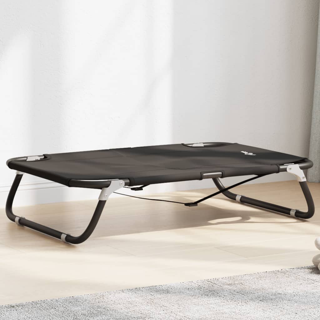 Vidaxl Dog Basket pliable tissu oxford et anthracite en acier -colored
