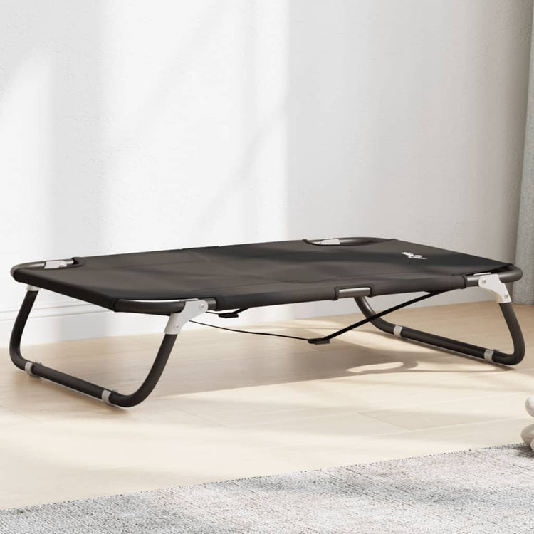 Vidaxl Dog Basket pliable tissu oxford et anthracite en acier -colored