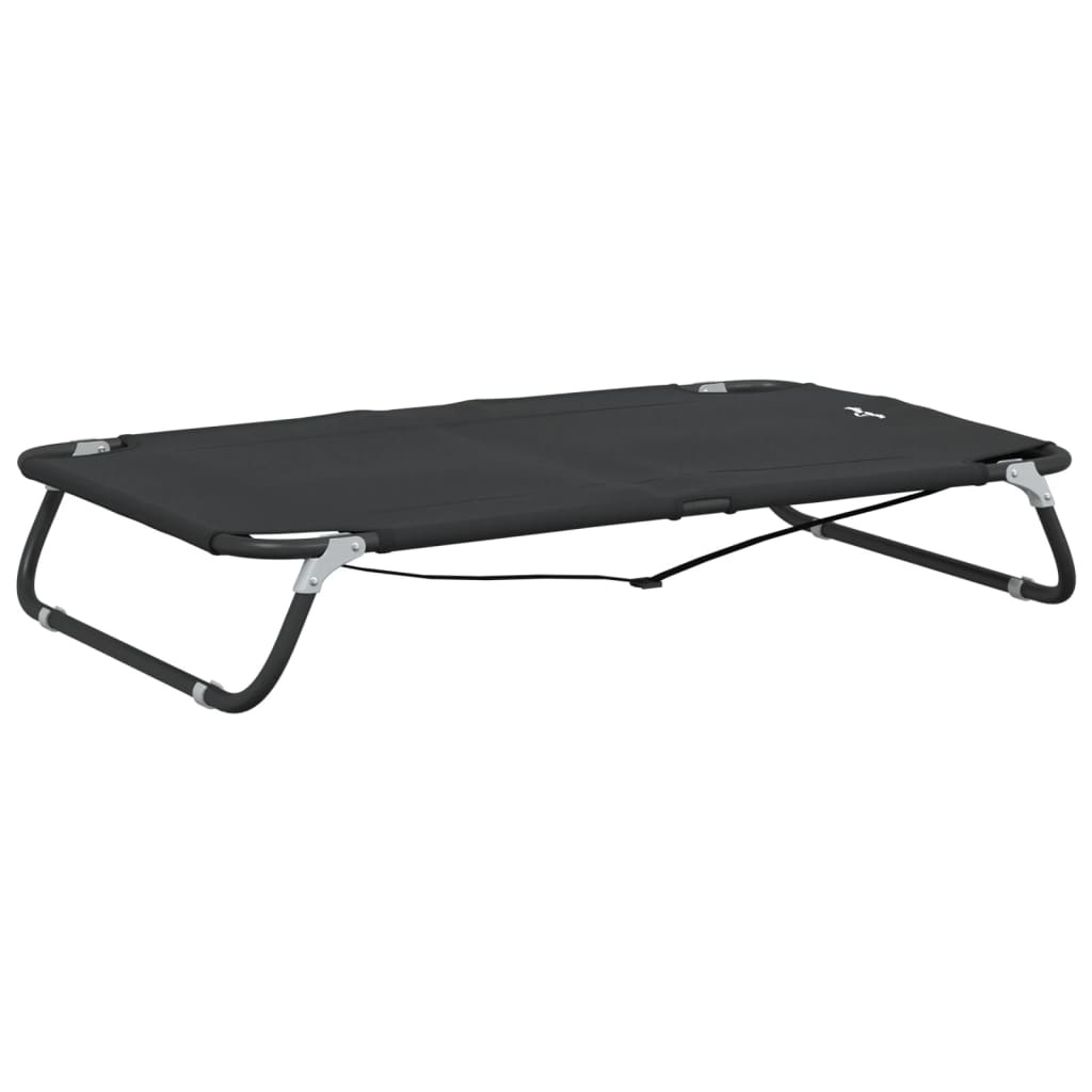 Vidaxl Dog Basket pliable tissu oxford et anthracite en acier -colored