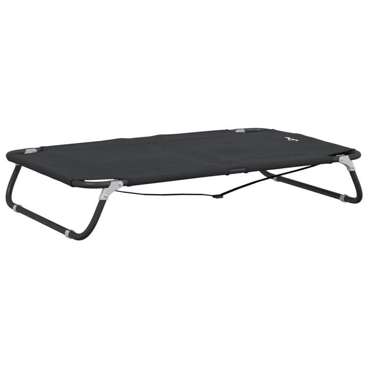 Vidaxl Dog Basket pliable tissu oxford et anthracite en acier -colored