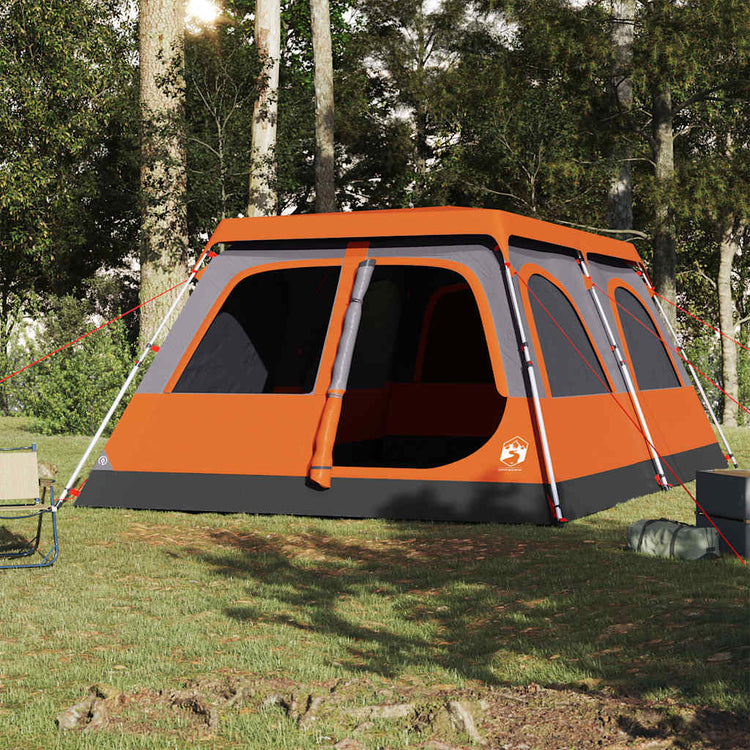 Vidaxl Dome Tent 8 Personne Fast Release Gray et Orange