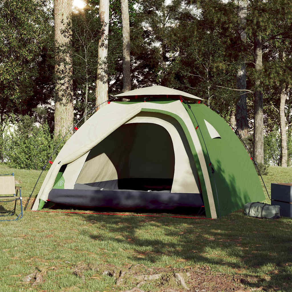 Vidaxl dome tente 4 personnes Fast Release Green