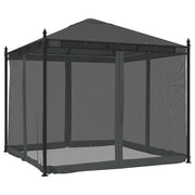 Arbor Vidaxl avec parois latérales de maillage 2,93x2,93m anthracite en acier -colore - afbeelding 2