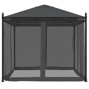 Arbor Vidaxl avec parois latérales de maillage 2,93x2,93m anthracite en acier -colore - afbeelding 3