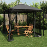 Arbor Vidaxl avec parois latérales de maillage 2,93x2,93m anthracite en acier -colore - afbeelding 1