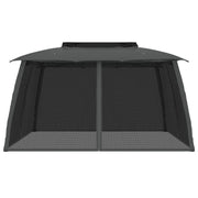 Arbor vidaxl avec murs en maille et toit double 3,93x2,93 m anthracite en acier - afbeelding 3