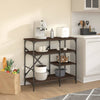 Vidaxl Bakers Rack 90x40x84 cm Bois transformé et couleur de chêne marron métallique