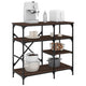 Vidaxl Bakers Rack 90x40x84 cm Bois transformé et couleur de chêne marron métallique