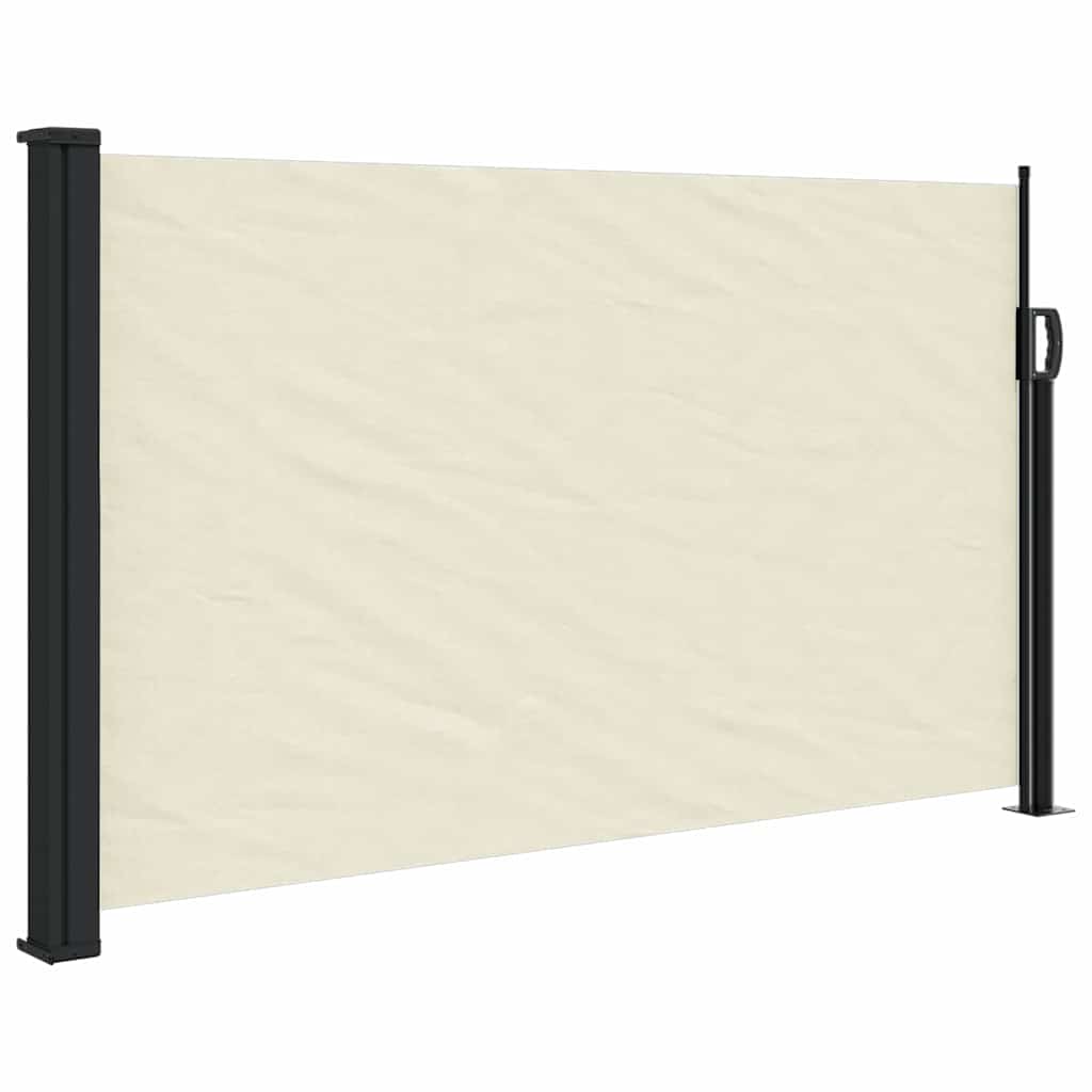 En pare-brise Vidaxl extensible 117x300 cm Crème -colored