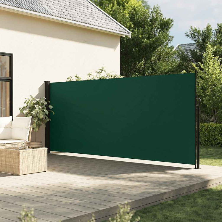 Pare-brise Vidaxl extensible 160x300 cm vert foncé