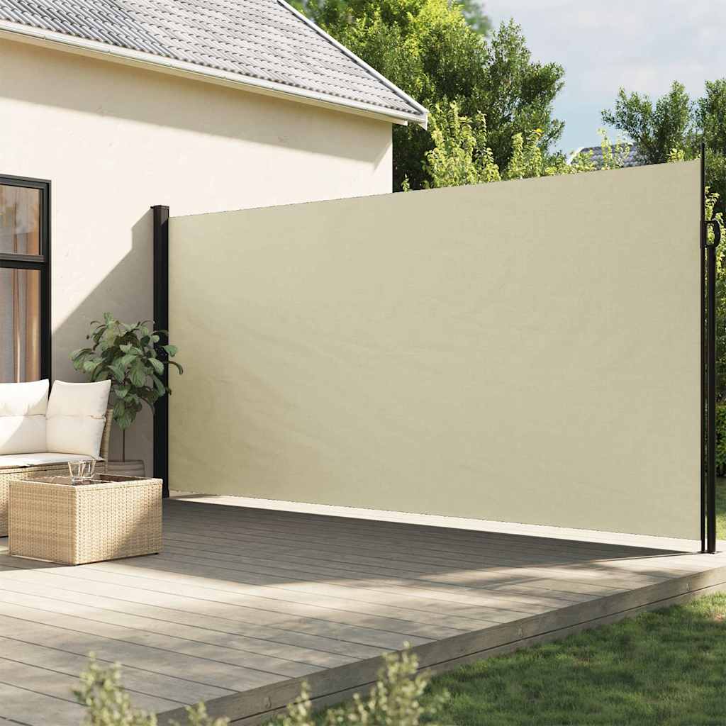 Pare-brise Vidaxl extensible 200x300 cm crème -colored