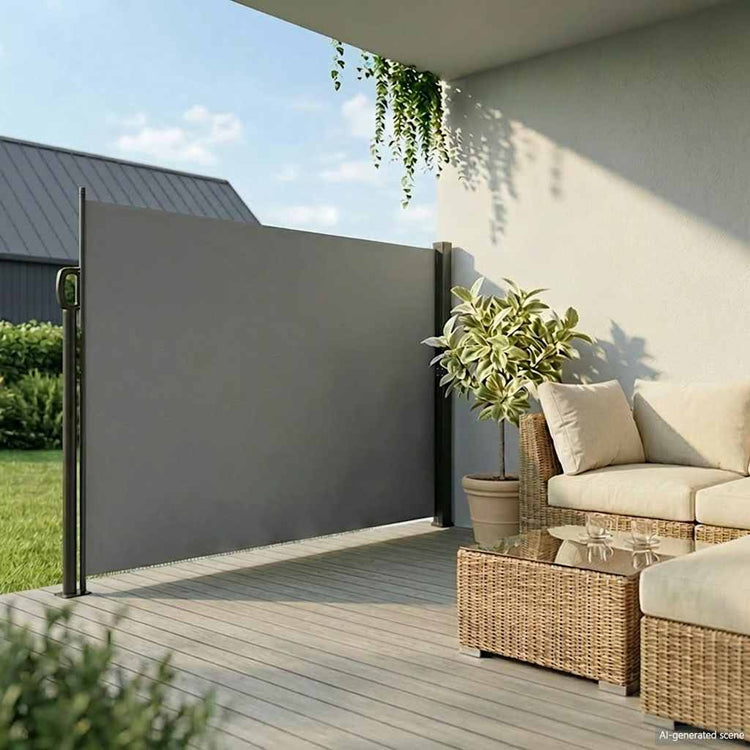 Pare-brise Vidaxl extensible 200x300 cm anthracite -colored