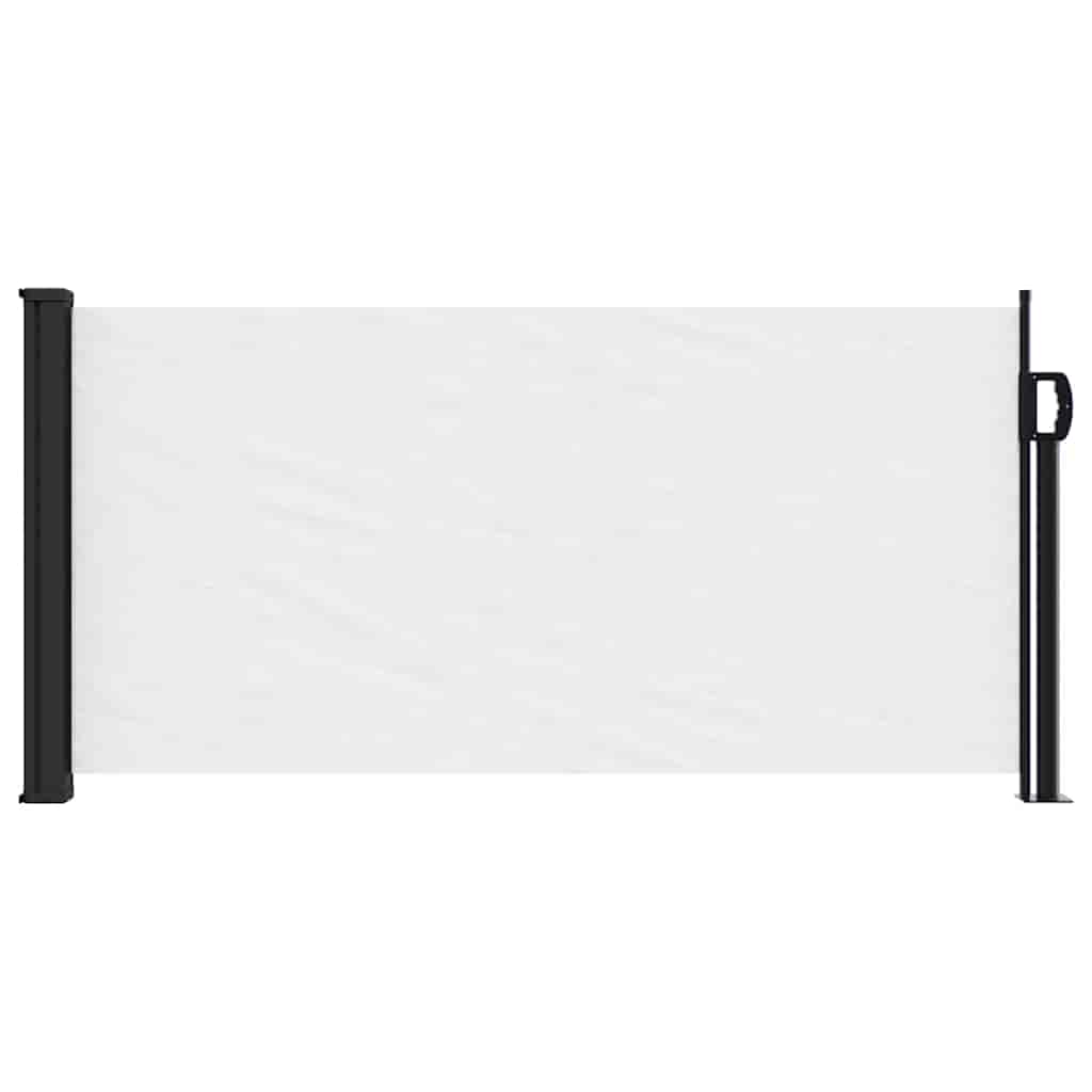 Pare-brise vidaxl extensible 100x500 cm blanc