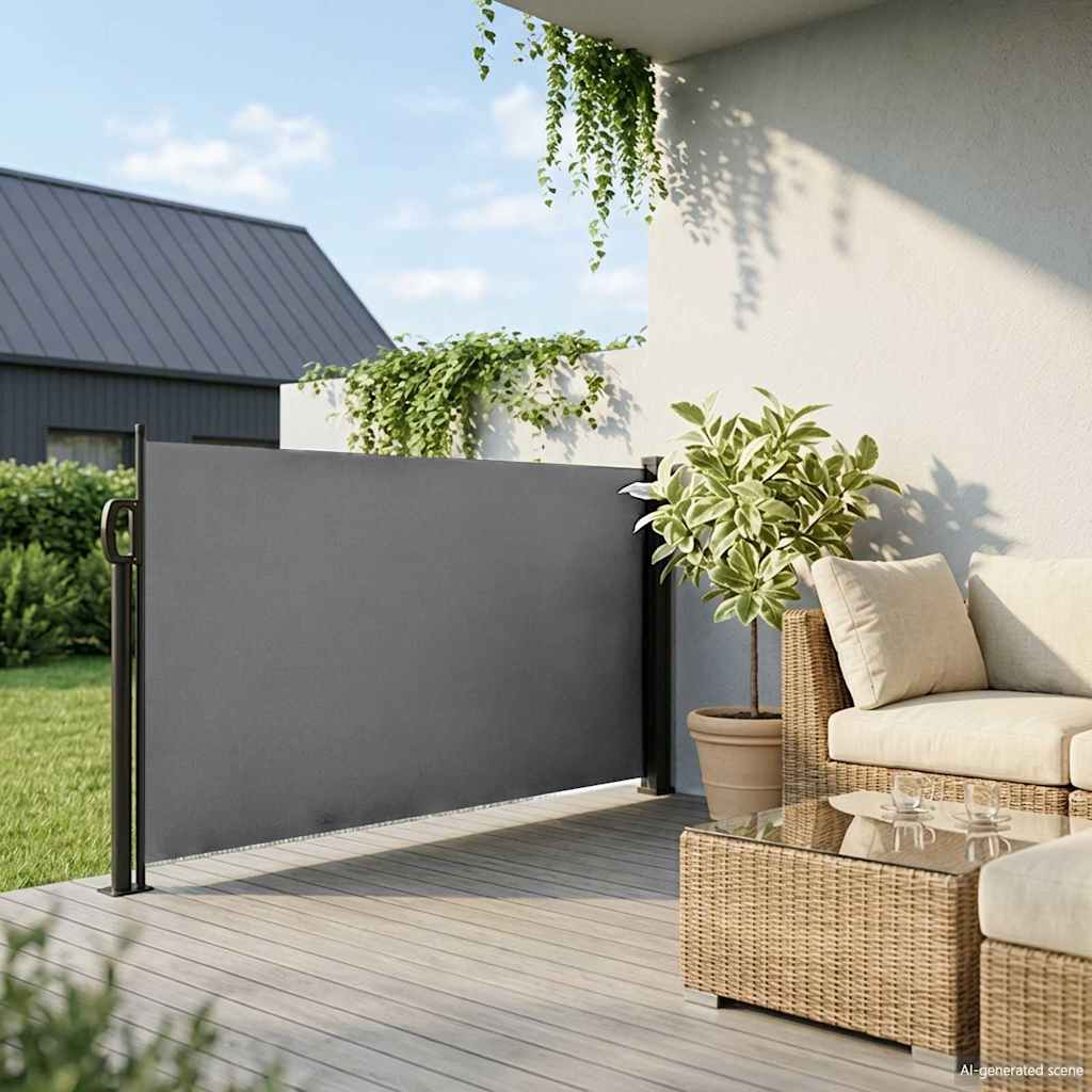 Pare-brise Vidaxl extensible 100x500 cm anthracite -colored
