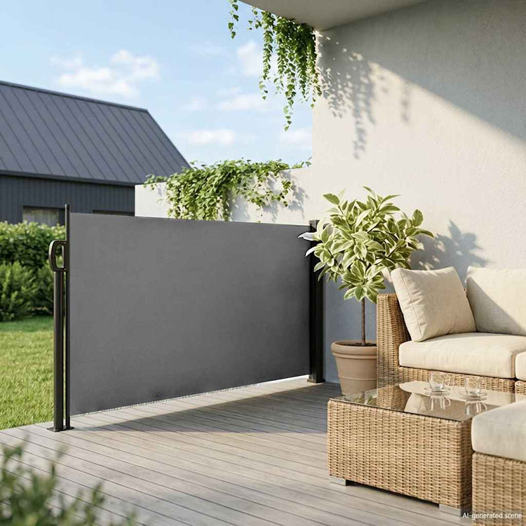 Pare-brise Vidaxl extensible 100x500 cm anthracite -colored