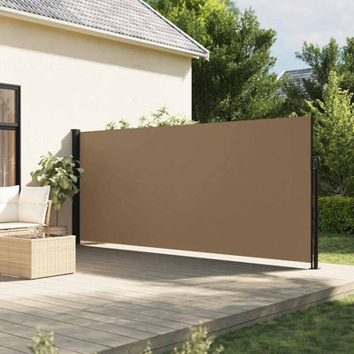 Pare-brise vidaxl extensible 160x500 cm taupe