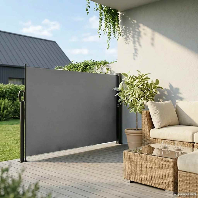 Pare-brise Vidaxl extensible 180x500 cm anthracite -colored