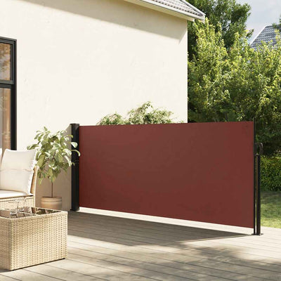 Pare-brise Vidaxl extensible 140x600 cm brun