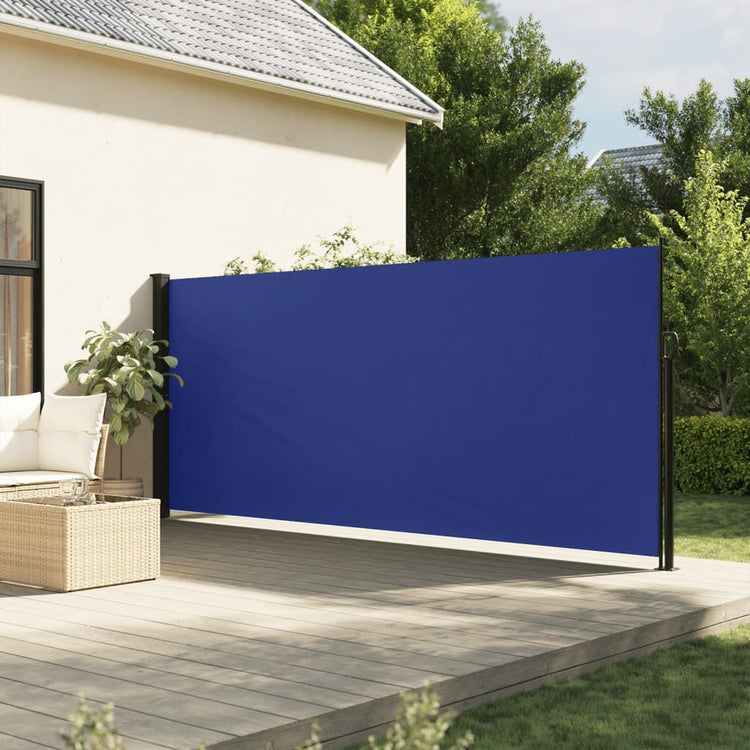 Pare-brise Vidaxl extensible 160x600 cm bleu