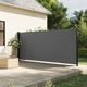 Pare-brise vidaxl extensible 160x600 cm anthracite