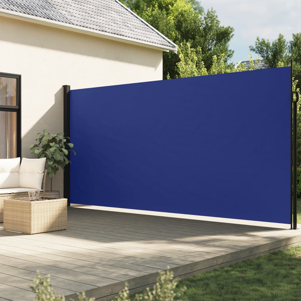Pare-brise vidaxl extensible 200x600 cm bleu