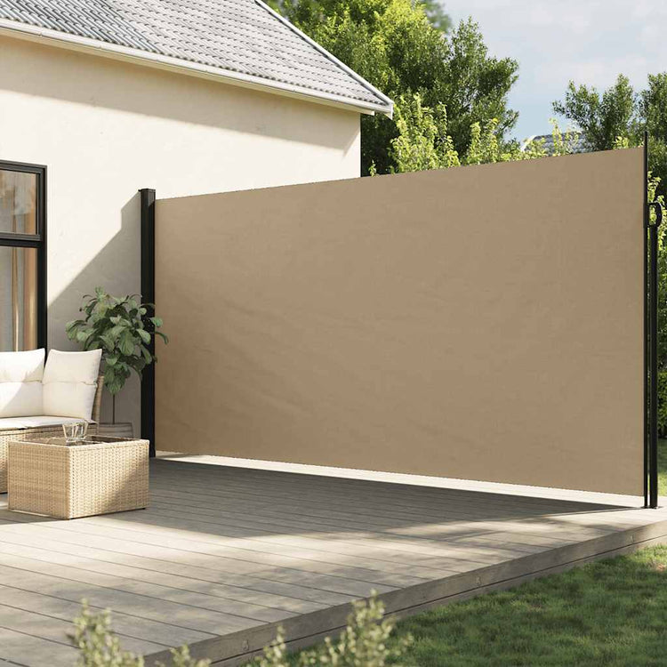 Pare-brise vidaxl extensible 200x600 cm beige