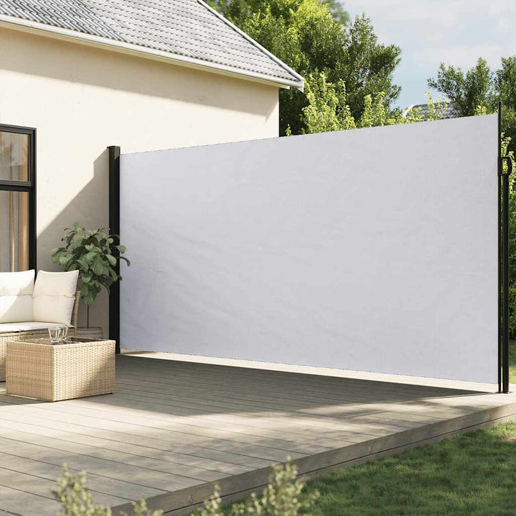 Pare-brise vidaxl extensible 200x600 cm blanc