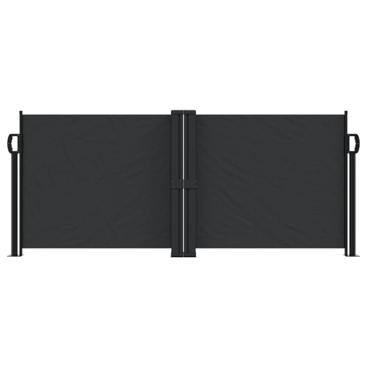 Pare-brise vidaxl extensible 100x600 cm noir