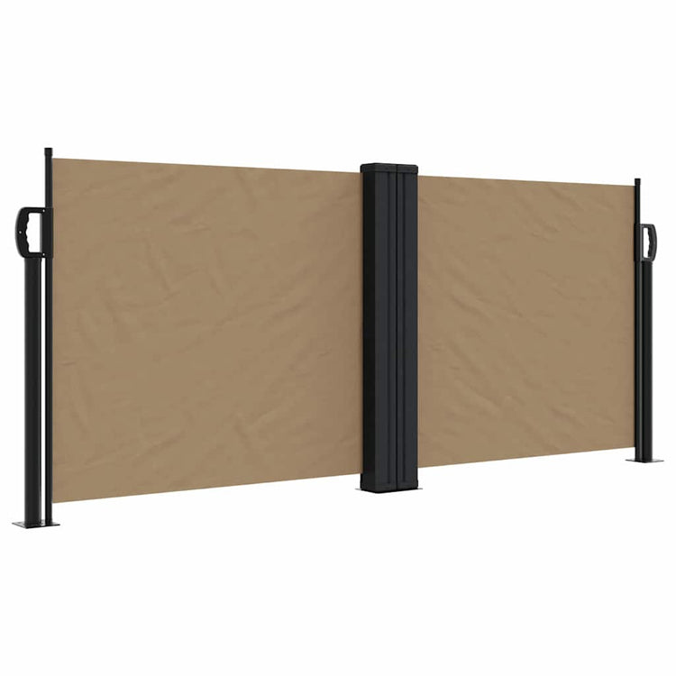 Pare-brise vidaxl extensible 100x600 cm taupe