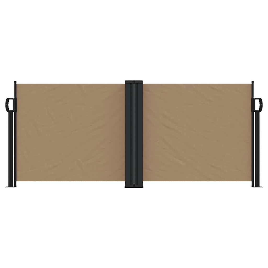 Pare-brise vidaxl extensible 100x600 cm taupe