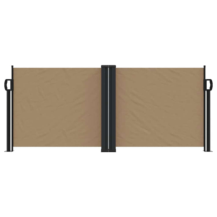 Pare-brise vidaxl extensible 100x600 cm taupe