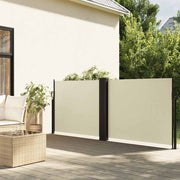 Pare-brise Vidaxl extensible 120x600 cm crème - afbeelding 1