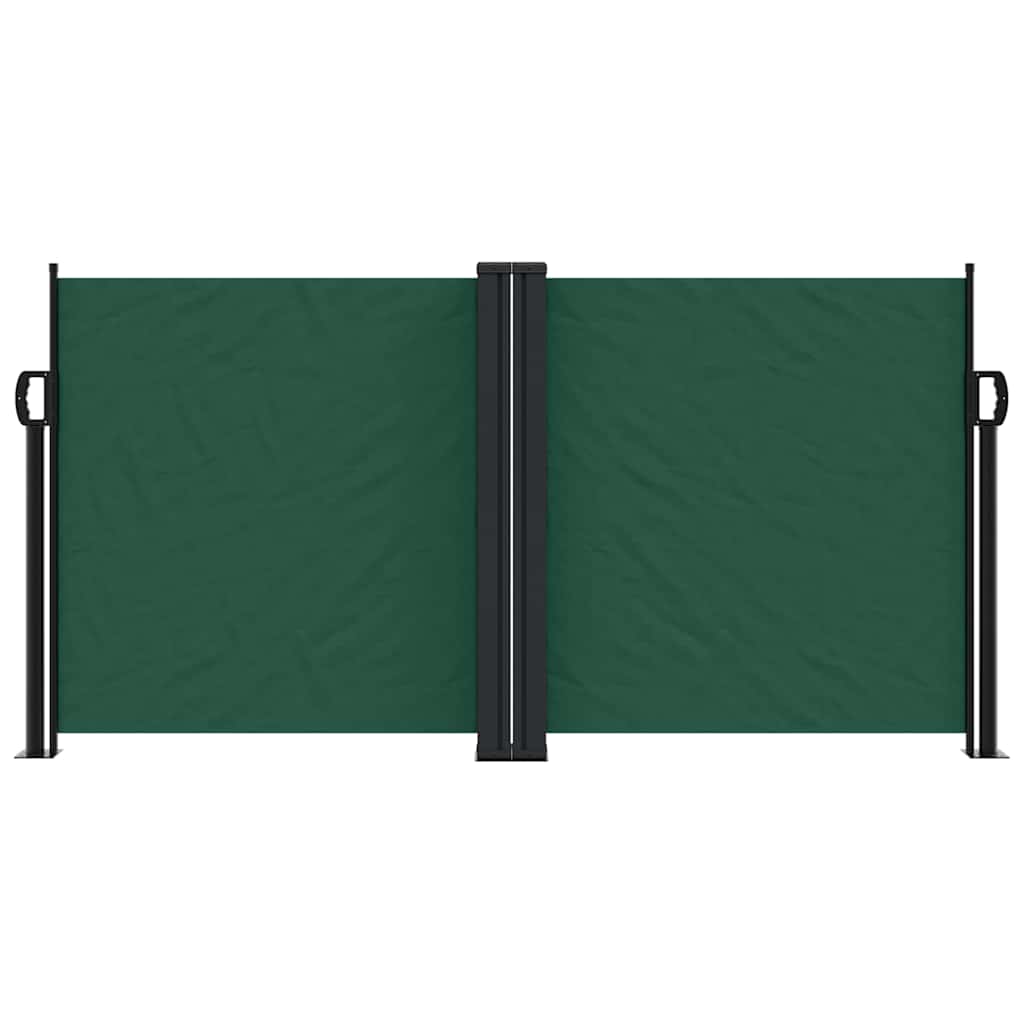 Pare-brise Vidaxl extensible 120x600 cm vert foncé