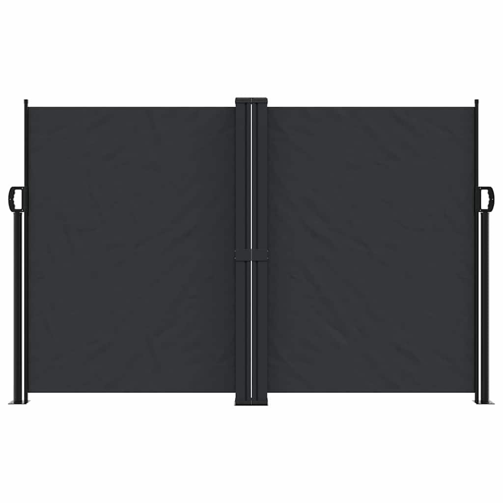 Pare-brise vidaxl extensible 160x600 cm noir