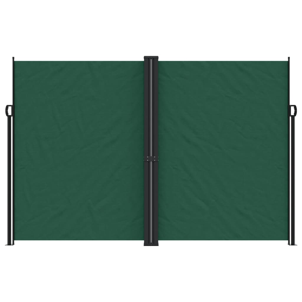 Pare-brise Vidaxl extensible 220x600 cm vert foncé