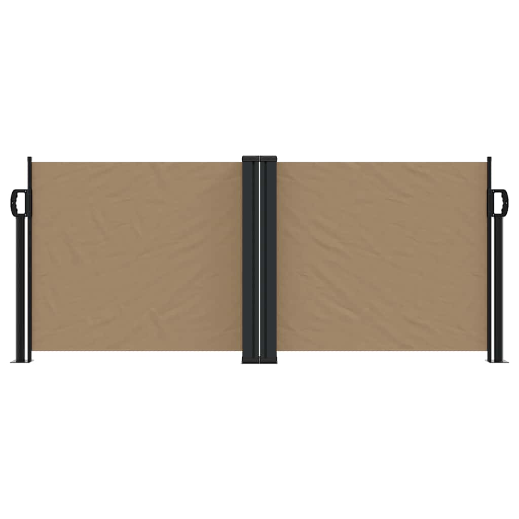 Pare-brise vidaxl extensible 100x1000 cm taupe