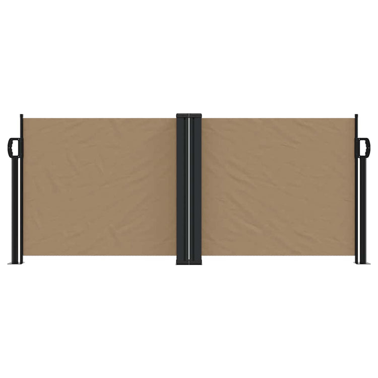 Pare-brise vidaxl extensible 100x1000 cm taupe