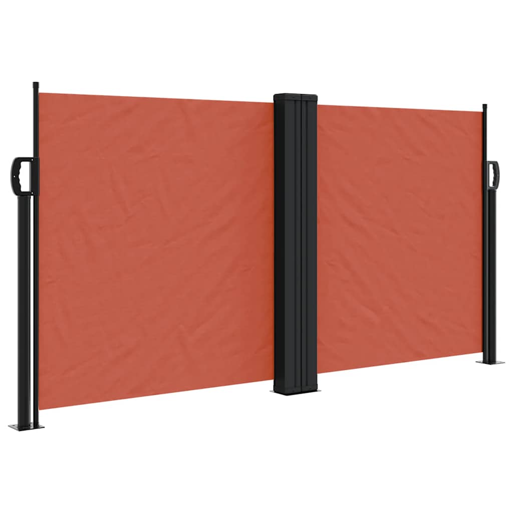 En pare-brise Vidaxl extensible 120x1000 cm Colore en terre cuite
