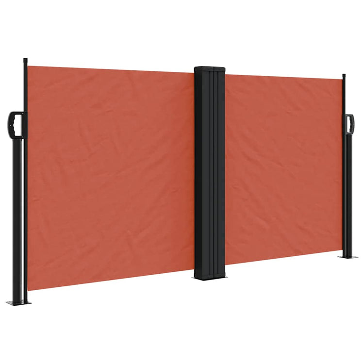 En pare-brise Vidaxl extensible 120x1000 cm Colore en terre cuite