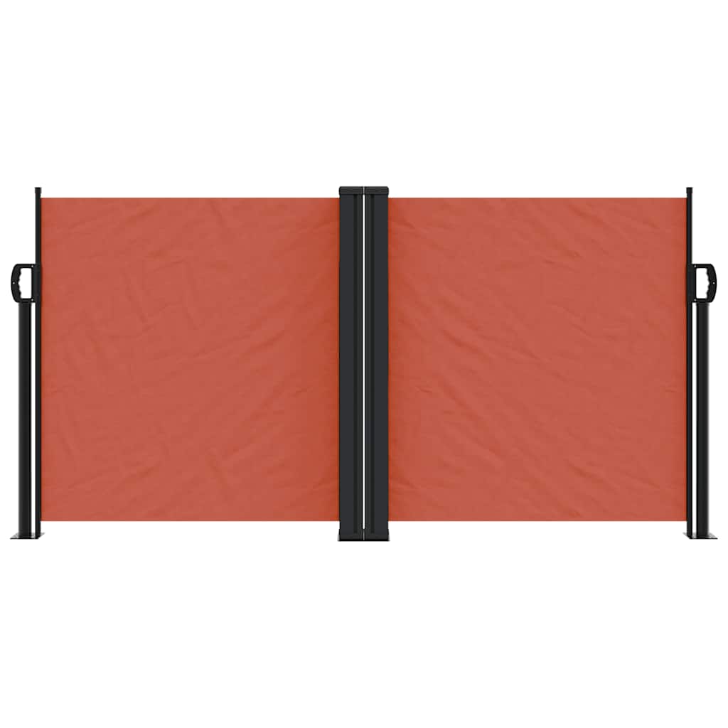 En pare-brise Vidaxl extensible 120x1000 cm Colore en terre cuite