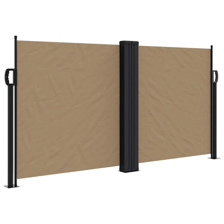 Pare-brise vidaxl extensible 120x1000 cm taupe