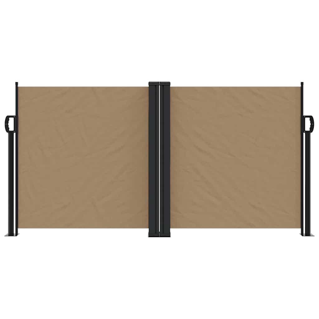 Pare-brise vidaxl extensible 120x1000 cm taupe