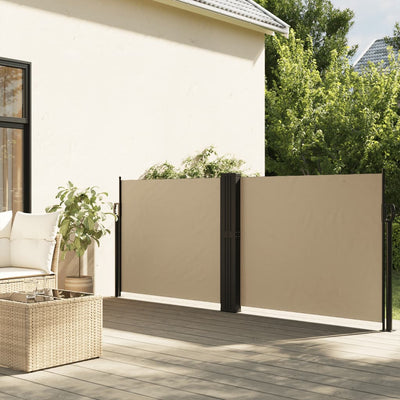 Pare-brise vidaxl extensible 140x1000 cm beige