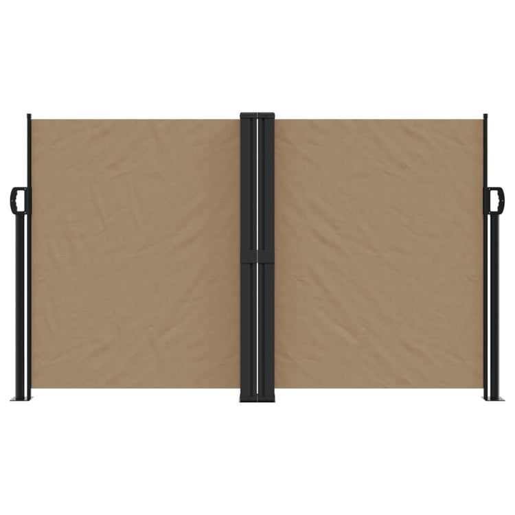 Pare-brise vidaxl extensible 140x1000 cm taupe