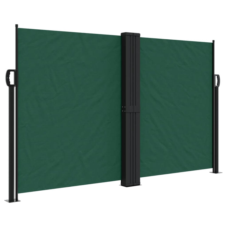 Pare-brise Vidaxl extensible 140x1000 cm vert foncé
